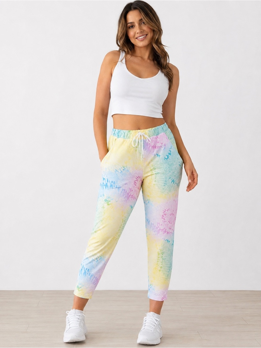 Scorpio Sol Pastel Tie-Dye Joggers in Yellow, Blue, Pink, Green